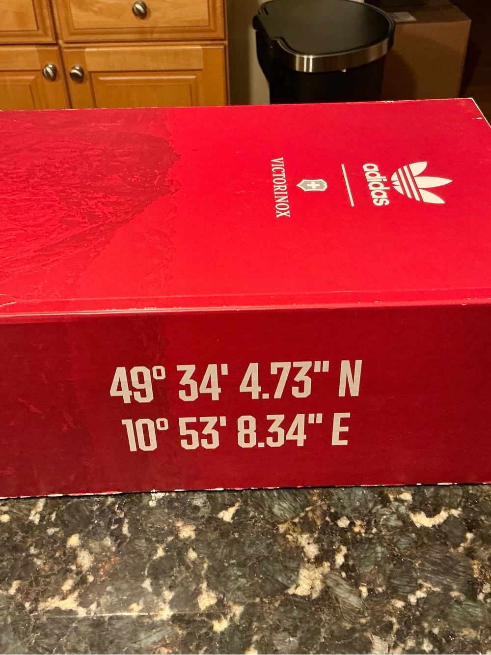 adidas Red and Black Trail Runner Sneakers with Cream Accents - Picture 10 of 12